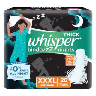 WHISPER BINDAZZZ NIGHTS XXXL 20PADS